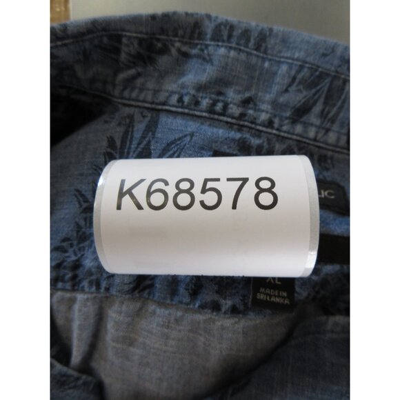 Banana Republic Shirt XL Chambray Hawaiian Loop Collar Slim Pineapple - Picture 10 of 10